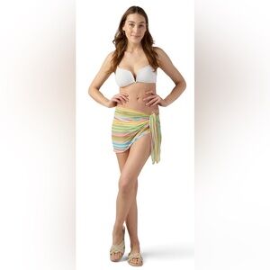 No Boundaries women’s mesh stripe pareo fashion cover; one size fits most